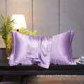 Pure Color Satin Silk Memory Pillowcase Custom Color Pillow Cases with Envelope Closure